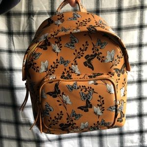 Mustard Yellow Butterfly Mini Backpack